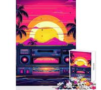 Jigsaw Puzzles 1000 Pieces for Adults Music Synthwave s Toy Wall Decor Gifts for Women Men Relaxing Games Artists Collection, Fine Art Size 50x75cm