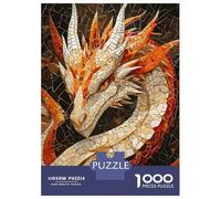 Jigsaw Puzzles 1000 Pieces for Adults Mysterious Dragon Mosaic Jigsaws for Adults Fun Games Stress Reliever Help The Brain Exercise 70x50cm/1000pcs
