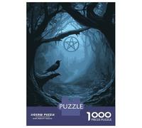 Jigsaw Puzzles 1000 Pieces for Adults Mystic Forest Path with Pentagram Jigsaws for Adults Fun Games Stress Reliever Help The Brain Exercise 38x26cm/1000pcs