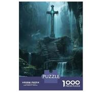 Jigsaw Puzzles 1000 Pieces for Adults Mystic Stone Cross Jigsaw for Adults Anti-Stress Toys Birthday Present Stress Reduction Gifts 70x50cm/1000pcs