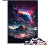 Jigsaw Puzzles 1000 Pieces for Adults Mystical Mountain Peak Puzzle Made of Wood, Challenging Brain Teaser for Teenagers, Perfect for Home Decor Or Gift 1000pcs(50x75cm)