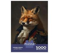 Jigsaw Puzzles 1000 Pieces for Adults Napoleon Red Fox Portrait Puzzle for Adults Family Game Wall Decoration for Birthday, Chrismas 52x38cm/1000pcs