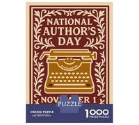 Jigsaw Puzzles 1000 Pieces for Adults National Authors Day November 1st Jigsaws for Adults Fun Games Stress Reliever Help The Brain Exercise 70x50cm/1000pcs