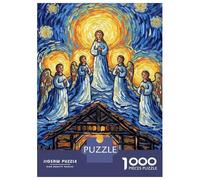 Jigsaw Puzzles 1000 Pieces for Adults Nativity Scene in Van Gogh Style Adult Jigsaw Relax Games Difficult Challenge Help The Brain Exercise 52x38cm/1000pcs