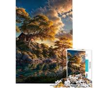 Jigsaw Puzzles 1000 Pieces for Adults Nature Sanctuary Jigsaws for Adults Relax Games Home Decoration Deal As Gifts for The Whole Family (Size 38x52cm)