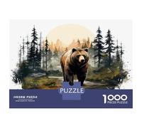 Jigsaw Puzzles 1000 Pieces for Adults Nature's Majesty The Wild Bear in Forest Adult Jigsaw Toy Wall Decor Home Decoration Deal As Gifts for The Whole Family 70x50cm/1000pcs