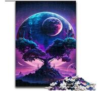 Jigsaw Puzzles 1000 Pieces for Adults Neon Alien Landscape 1000 Pieces Puzzles for Adults for Family Fun Perfect for Holidays, Interactive Game Nights (Size 38x26cm)