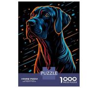 Jigsaw Puzzles 1000 Pieces for Adults Neon Dog Portrait Puzzles for Adults Fun Games Improve Memory Deal As Gifts for The Whole Family 70x50cm/1000pcs