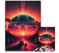 Jigsaw Puzzles 1000 Pieces for Adults Neon Planet Road Jigsaw Puzzles for Adults Gift for Men And Women, Daily & Special Occasion 26X38CM/10.23x14.96inch