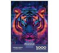 Jigsaw Puzzles 1000 Pieces for Adults Neon Tiger Vision-1 Puzzles for Adults Fun Games Improve Memory Deal As Gifts for The Whole Family 52x38cm/1000pcs