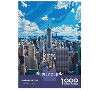 Jigsaw Puzzles 1000 Pieces for Adults New York City Skyline Illustration Puzzle for Adults Hands-on Game Improve Memory Deal As Gifts for The Whole Family 38x26cm/1000pcs