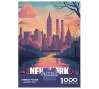 Jigsaw Puzzles 1000 Pieces for Adults New York City Skyline Puzzles for Adults Fun Games Improve Memory Deal As Gifts for The Whole Family 70x50cm/1000pcs