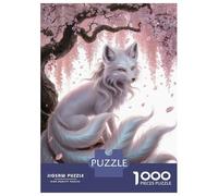 Jigsaw Puzzles 1000 Pieces for Adults Nine-tailed Fox Under Cherry Blossoms Jigsaw Puzzle DIY Toys But Fun And Humorous Deal As Gifts for The Whole Family 38x26cm/1000pcs