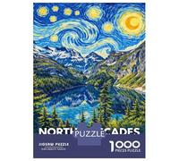 Jigsaw Puzzles 1000 Pieces for Adults North Cascades National Park Washington Starry Night Jigsaw Puzzle Relax Games Precision Cutting Unique Birthday And Gifts 38x26cm/1000pcs