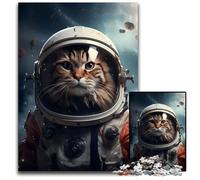 Jigsaw Puzzles 1000 Pieces for Adults Norwegian Astronaut Cat Jigsaw Puzzles for Adults Perfect DIY Art Decor Or Birthday Gift 1000 PCS(38x26cm)