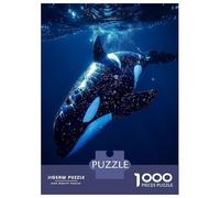 Jigsaw Puzzles 1000 Pieces for Adults Ocean Orca Whale Killer Puzzles for Adults Fun Games Improve Memory Deal As Gifts for The Whole Family 52x38cm/1000pcs