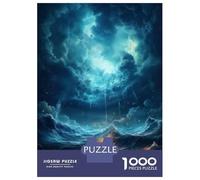 Jigsaw Puzzles 1000 Pieces for Adults Ocean Wave Art Print Jigsaw Puzzle Anti-Stress Toys Home Decoration Help The Brain Exercise 52x38cm/1000pcs