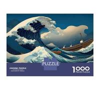 Jigsaw Puzzles 1000 Pieces for Adults Ocean Waves Art Print Puzzles for Adults Fun Games Improve Memory Deal As Gifts for The Whole Family 70x50cm/1000pcs