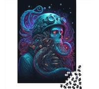 Jigsaw Puzzles 1000 Pieces for Adults | Octopus Skull Puzzles | 1000 Piece Jigsaw Educational Games Home Decoration Puzzle 1000pcs (75x50cm)
