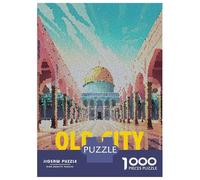 Jigsaw Puzzles 1000 Pieces for Adults Old City Jerusalem Mosaic Jigsaw Puzzle Anti-Stress Toys Home Decoration Help The Brain Exercise 70x50cm/1000pcs