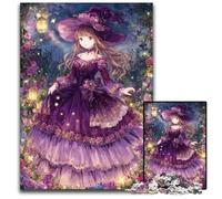 Jigsaw Puzzles 1000 Pieces for Adults Or Families Anime Girl Wizard Cardboard Puzzles Interactive Family Game, Suitable for Ages 14+ 26X38CM