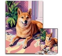 Jigsaw Puzzles 1000 Pieces for Adults Or Families Dog on The Sofa Puzzle for Ages 14 And over Home Decoration Gift of Works of Art 26X38CM