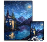 Jigsaw Puzzles 1000 Pieces for Adults Or Families Door Under The Night Sky Wooden Jigsaw Puzzles Educational Brain Teaser, Artistic Home & Office Decor, 14+ Age 50X75CM