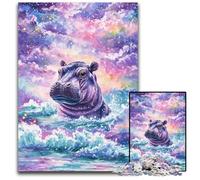 Jigsaw Puzzles 1000 Pieces for Adults Or Families Dream Hippo Cardboard Jigsaw Puzzles Educational Brain Teaser, Artistic Home & Office Decor, 14+ Age 26X38CM