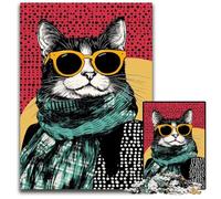 Jigsaw Puzzles 1000 Pieces for Adults Or Families Fashion Cat Wooden Puzzles Fun Games, Is Ideal As A Gift for The Whole Family for for Age 14 50X75CM