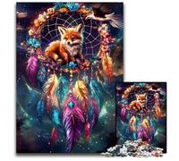 Jigsaw Puzzles 1000 Pieces for Adults Or Families Fox Dream Catcher Puzzle for Ages 14 And over Home Decoration Gift of Works of Art 50X75CM