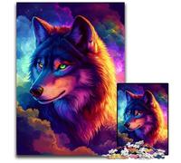 Jigsaw Puzzles 1000 Pieces for Adults Or Families Galaxy Wolf Cardboard Puzzles Educational Games DIY Toys, Birthday Present, Gifts for Age 14 26X38CM