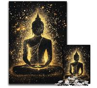 Jigsaw Puzzles 1000 Pieces for Adults Or Families Golden Buddha Cardboard Puzzles Fun Games, Is Ideal As A Gift for The Whole Family for for Age 14 26X38CM