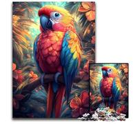 Jigsaw Puzzles 1000 Pieces for Adults Or Families Jungle Parrot Cardboard Jigsaw Puzzles Colorful Home Decor & Interactive Family Game, 26X38CM