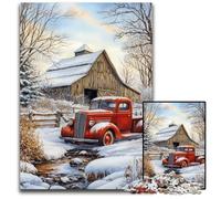 Jigsaw Puzzles 1000 Pieces for Adults Or Families Winter Farm Wooden Puzzles Fun Games, Is Ideal As A Gift for The Whole Family for for Age 14 50X75CM