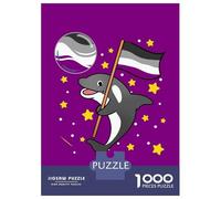 Jigsaw Puzzles 1000 Pieces for Adults Orca Space Asexual Pride Puzzles for Adults DIY Toys Home Decoration Help The Brain Exercise 52x38cm/1000pcs