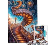 Jigsaw Puzzles 1000 Pieces for Adults Ornate Stairway to The Sky Jigsaw Puzzle Toy Wall Decor Wall Decoration Unique Birthday And Gifts (Size 50x75cm)