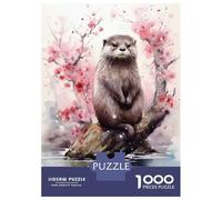 Jigsaw Puzzles 1000 Pieces for Adults Otter Adult Jigsaw Relax Games Difficult Challenge Help The Brain Exercise 38x26cm/1000pcs