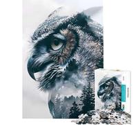 Jigsaw Puzzles 1000 Pieces for Adults Owl Silent Watcher 1000 Jigsaw Puzzle DIY Toys Learning Educational Christmas Birthday Gifts (38x52cm)