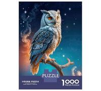 Jigsaw Puzzles 1000 Pieces for Adults Owl Wall Art Print-2 Jigsaws for Adults Family Games Stress Reliever Stress Reduction Gifts 70x50cm/1000pcs