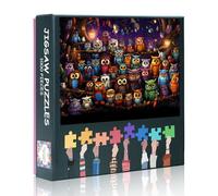 Jigsaw Puzzles 1000 Pieces for Adults - Owls in Moonlit Forest, Nocturnal Woodland Art, Animal Coolest Adult Puzzles, Challenging 1000-Piece Jigsaw Puzzle for Adults, 19.7x27.5 in