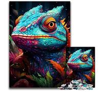 Jigsaw Puzzles 1000 Pieces for Adults Painting Color Chameleon Wooden Jigsaw for Home Decor Ideal Christmas & New Year Gift for Teenagers 1000 PCS(75x50cm)