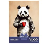 Jigsaw Puzzles 1000 Pieces for Adults Panda Animals Coffee Puzzle for Adults Toy Wall Decor Hand Speed Race Stress Reduction Gifts 70x50cm/1000pcs