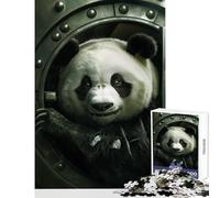 Jigsaw Puzzles 1000 Pieces for Adults Panda Bank Cute Criminal Toy Wall Decor Gifts for Women Men Relaxing Games Artists Collection, Fine Art Size 38x26cm