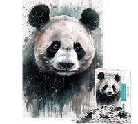 Jigsaw Puzzles 1000 Pieces for Adults Panda Beauty Watercolor Toys Educational Games Practical Game Learning Educational Gifts Ideas (Size 38x26cm)