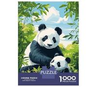 Jigsaw Puzzles 1000 Pieces for Adults Panda Family in Nature Adult Jigsaw Hands-on Game Difficult Hard Unique Birthday And Gifts 70x50cm/1000pcs