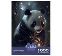 Jigsaw Puzzles 1000 Pieces for Adults Panda Fireflies Animal Jigsaw for Adults Family Games A Work of Art Help The Brain Exercise 52x38cm/1000pcs