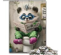 Jigsaw Puzzles 1000 Pieces for Adults Panda Go Toilet 1000 Pieces Puzzles for Adults for Family Fun Perfect for Holidays, Interactive Game Nights (Size 38x26cm)