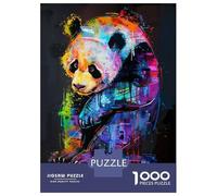 Jigsaw Puzzles 1000 Pieces for Adults Panda Popart Painting Jigsaws for Adults Fun Games Stress Reliever Help The Brain Exercise 38x26cm/1000pcs