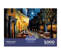 Jigsaw Puzzles 1000 Pieces for Adults Parisian Café Night Scene Jigsaw Puzzle Relax Games Precision Cutting Unique Birthday And Gifts 52x38cm/1000pcs