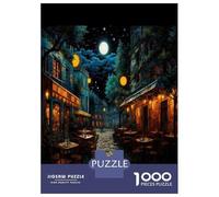 Jigsaw Puzzles 1000 Pieces for Adults Parisian Night Café Puzzle for Adults Hands-on Game Improve Memory Deal As Gifts for The Whole Family 52x38cm/1000pcs